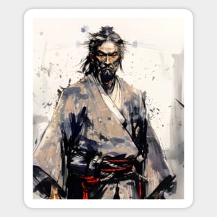 Japanese Ronin Samurai: I Play Alone Magnet